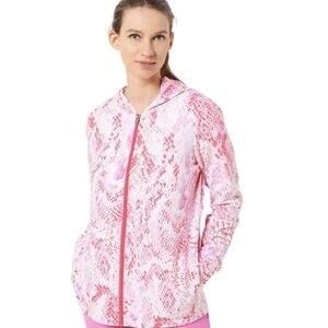 Sport Savvy French Terry Print Jacket CORAL NWOT SIZE XXS